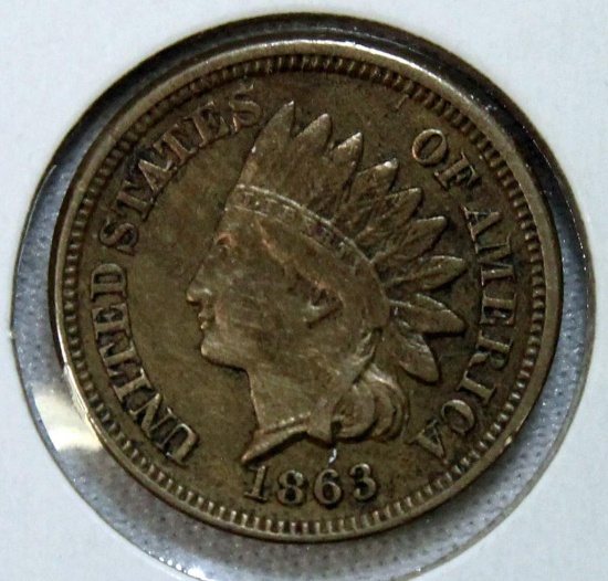 1863 Copper Nickel Indian Head Cent