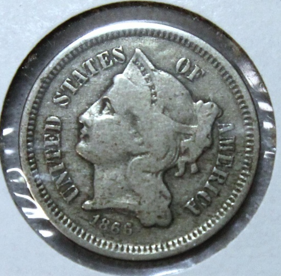 1866 Nickel Three Cent Piece