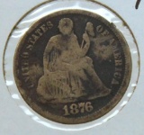1876 Seated Liberty Dime