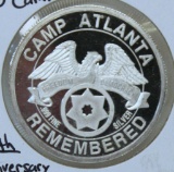 Camp Atlanta 50th Anniversary 1943-1993 .999 Fine Silver Commemorative Coin