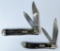 (2) Case Two Blade Pocket Knives, Case USA and 7 Dots on Large Blade - (1) Knife on Small Blade