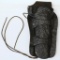 Vintage Hand Tooled Double Loop Leather Holster for Revolver, Marked 'Sportsman' on Back of Holster,