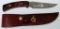 2000 Ducks Unlimited Buck Fixed Blade Hunting Knife with Sheath, DU Cut Out on Blade, 5 1/4