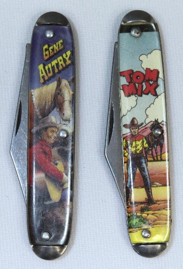 Tom Mix and Gene Autry Novelty Pocket Knives