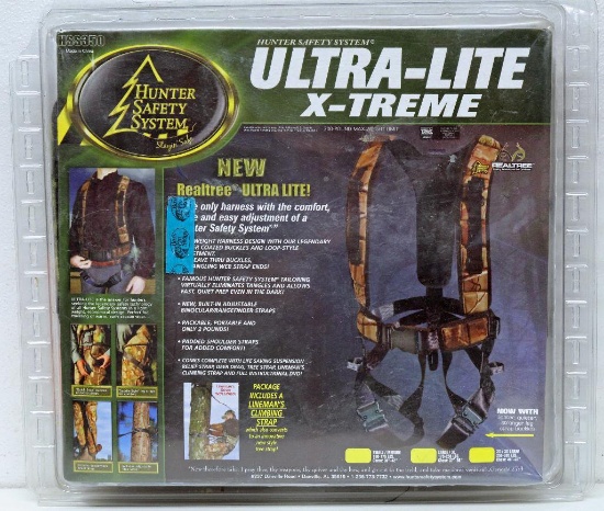 Hunter Safety System Ultra-Lite X-treme Safety Harness and Climbing Strap, New Unused