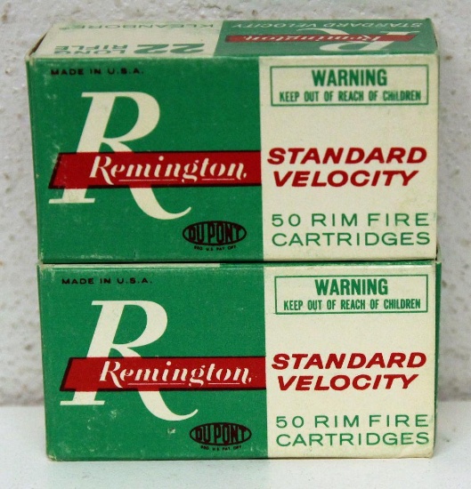 (2) Full Vintage Boxes Remington .22 LR Cartridges