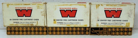 51 Rounds + 4 Fired Brass Reloaded .222 Rem. Cartridges