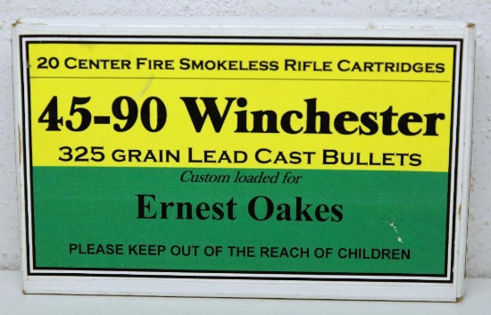 Full Box Custom Ernest Oakes .45-90 Winchester 325 gr. Cartridges