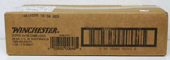 Full Sealed Case of (10) Boxes Winchester Super-X 28 Ga. 2 3/4" 7 1/2 Shot Shotgun Shells
