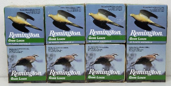(8) Full Boxes Remington 20 Ga. 2 3/4" 7 1/2 Shot Shotgun Shells