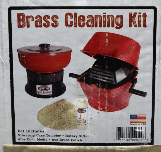 Brass Cleaning Kit, New in Box, Includes Vibratory Case Tumbler, Rotary Sifter, 6 lbs Corn Media, 8