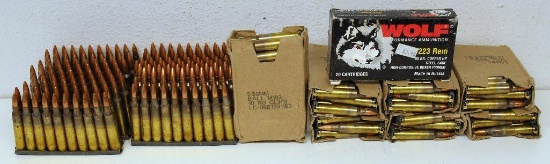 400 Rounds 5.56 mm in 10 Round Stripper Clips and Full Box of 20 Wolf .223 Rem. Cartridges