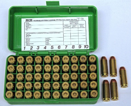 55 Rounds .50 AE (Action Express) 325 gr. JHP Cartridges