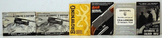 Lot of (6) Browning Firearms Literature - (2) Browning Automatic-5 Shotgun Booklets, Challenger