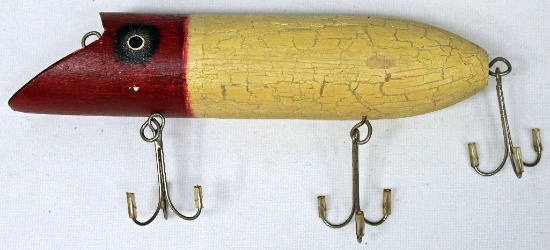 Wooden Pike Lure Plug, Wood is 8" Long 1 3/4" Wide