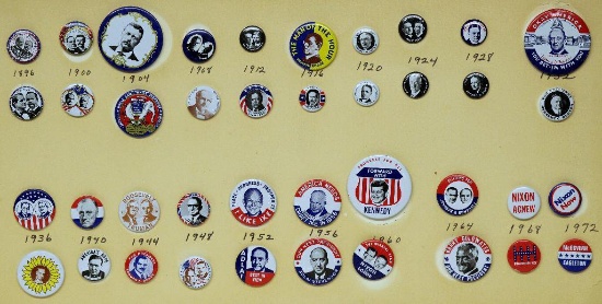Set of 40 Reproduction Political Pinbacks