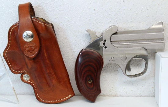 Bond Arms Texas Defender .45 Colt or .410 Ga. 2.5" Two Shot Derringer Pistol w/Leather Holster