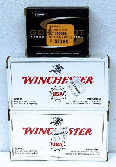 (2) Full Boxes Winchester .32 Auto 71 gr. FMJ Cartridges and Full Box of 20 Speer Gold Dot .32 Auto