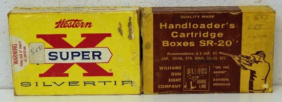 Full Vintage Box Williams Gun Sight Co, .30-06 180 gr. Reloaded Cartridges and Partial Vintage Box