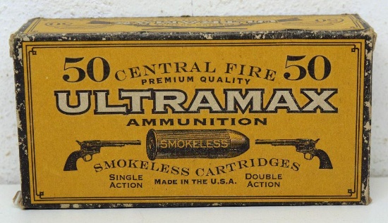 Partial Box of 47 UltraMax .45 Colt 200 gr. Round Nose Flat Point Cartridges