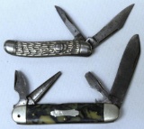 Old 4 Blade Pocket Knife Marked 'Scout' in Shield on Handle and Imperial 2 Blade Pocket Knife