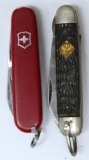 Camillus 3 Blade Boy Scouts Pocket Knife and Victorinox Switzerland Swiss Army 4 Blade Pocket Knife