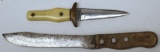 Ka-bar 2750 Dagger and Remington K-4808 Butcher Knife, Short Crack in Handle