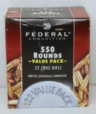 Full Box 550 Rounds Federal Value Pack .22 LR Cartridges