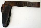 Old Double Loop Leather Holster Rig for 5 1/2