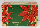Full Vintage Brick Remington Christmas Box .22 Short Cartridges, End Flaps of Brick Box have Damage