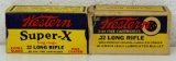 (2) Full Vintage Boxes Western Super-X and Western Target .22 LR Cartridges