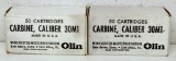 (2) Full Boxes Winchester Western .30 M1 Carbine Cartridges