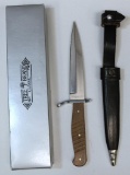 Boker Tree Brand Classic Dagger and Sheath, One Side Reads 'Deutschland 7278', and other Side is