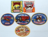 (6) Hesston National Finals Rodeo Patches - 1975, 1976, 1977, 1978, 1979, 1981