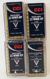 (4) Full Boxes of 50 CCI Maxi-Mag HP .22 WMR 40 gr. JHP Cartridges