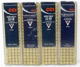 (4) Full Boxes of 100 CCI Mini-Mag .22 LR 40 gr. Cartridges