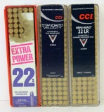 (2) Full Boxes of 100 CCI Mini-Mag .22 LR 40 gr. Cartridges and Full Box of 100 Western Super-X .22