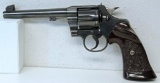 Colt Officer's Model .38 Cal. Heavy Barrel Double Action Revolver Hard Plastic Target Grips Light