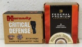 Full Box of 20 Hornady Critical Defense .45 Auto 185 gr. FTX Cartridges and Full Box of 20 Federal
