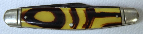 Western 3 Blade Swirl Handle Pocket Knife, No # Visible