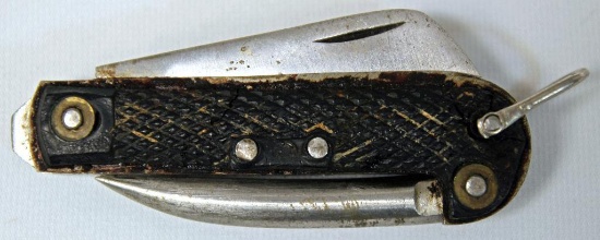 French Military Navy Rigger's Knife, Some Cracking in Handle