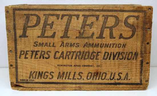 Vintage Peters 12 Ga. Wooden Ammo Shotshell Box