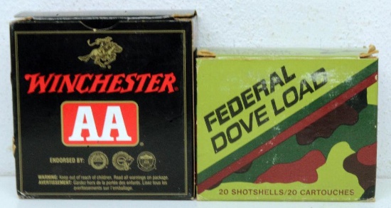 Full Box Winchester AA 12 Ga. 2 3/4" 9 Shot and Full Box Federal Dove Load 12 Ga. 2 3/4" 8 Shot