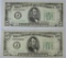 (2) 1934 Series $5 Notes