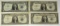 (3) 1957 Series $1 Blue Seal Star Note Silver Certificates