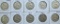(10)1962D Franklin Half Dollars