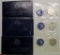 U.S. Mint (3) Blue Envelope 1971 Eisenhower Uncirculated Silver Dollars