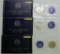 U.S. Mint 1972, 1973, 1974 Blue Envelope Eisenhower Uncirculated Silver Dollars