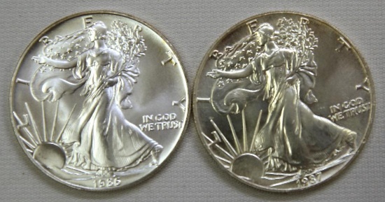 1986, 1987 Silver Eagles