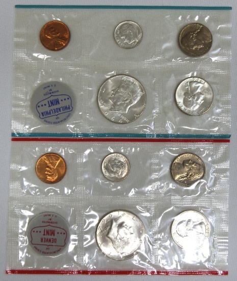 U.S. Mint 1964 P&D Mint Set in Cellophane, No Envelope